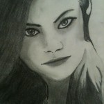 Emma Stone by Jerah, age 15, pencil