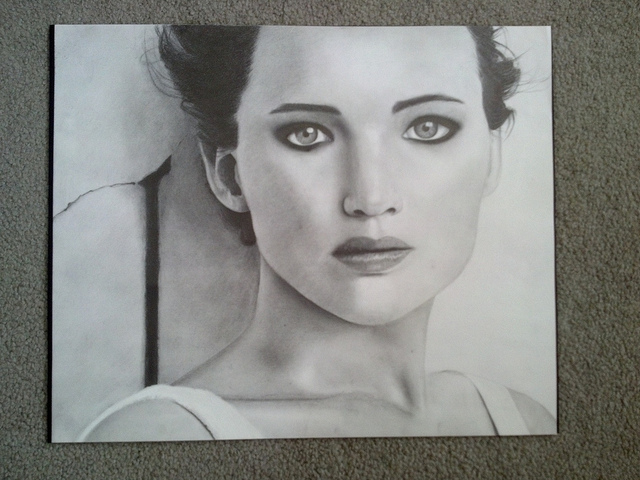 Angelina D. - Jennifer Lawrence - graphite - 16