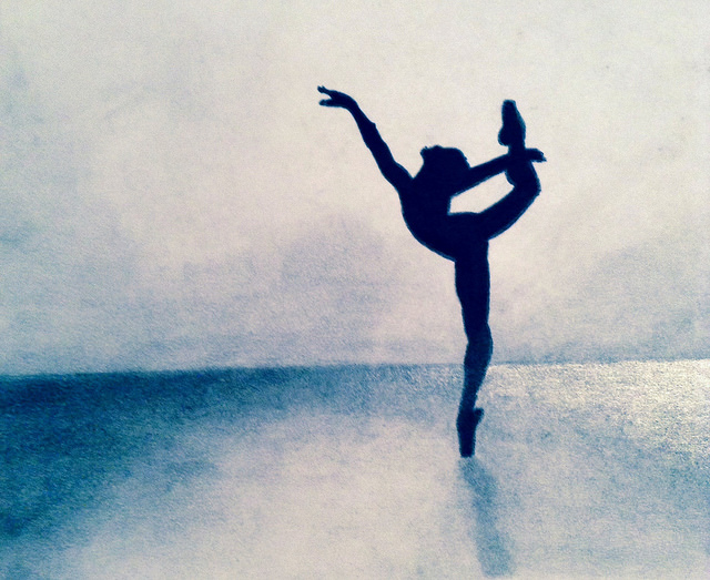 Kyla DeHaven - Ballet Silhouette - mixed media - 14
